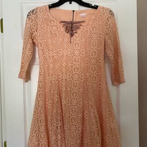 Pink lace dress